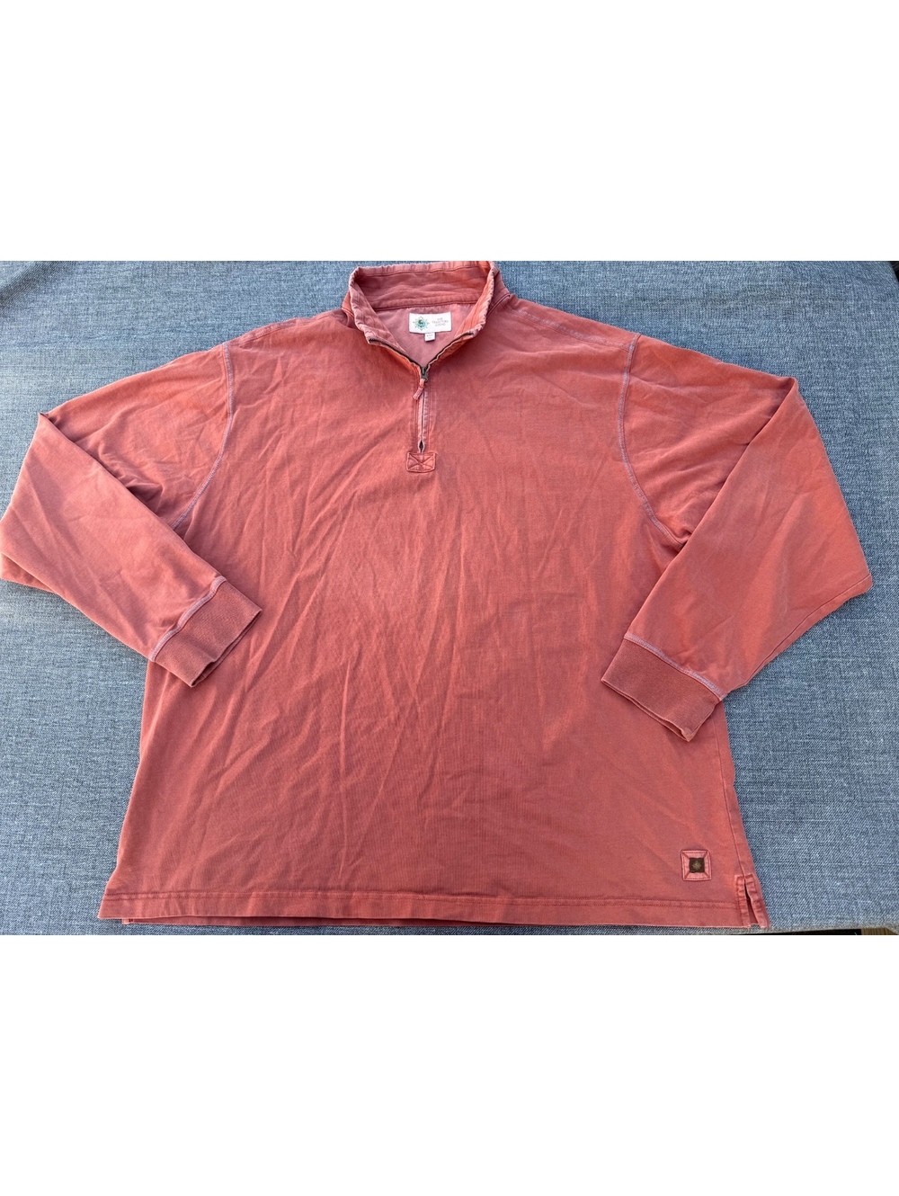 The Territory Ahead Men's Rust Red 1/4 Zip Pullover Sweatshirt XXL